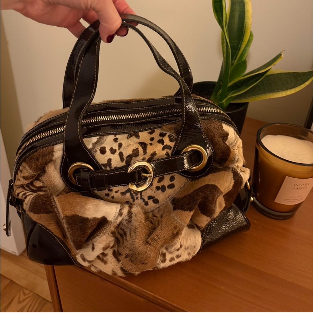 Francesco Biasia pony hair handbag